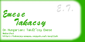 emese takacsy business card